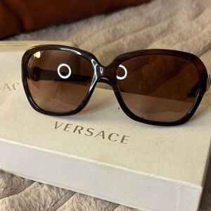 Versace Women's Sunglasses with Rich Brown Frame